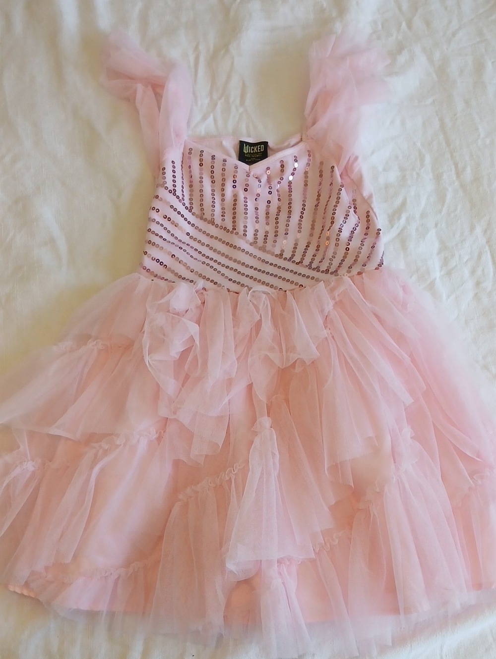 Wicked Glinda Paul Tazewell Pink Tulle Sequin Costume Dress Size Medium